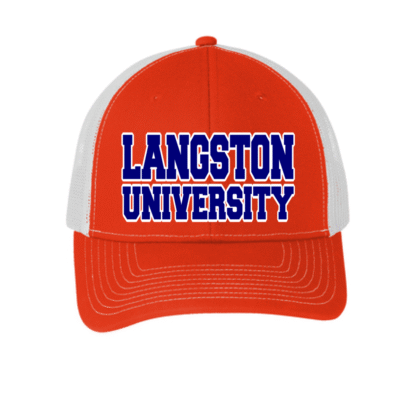 orange white trucker