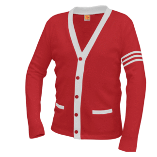 varsity cardigan red
